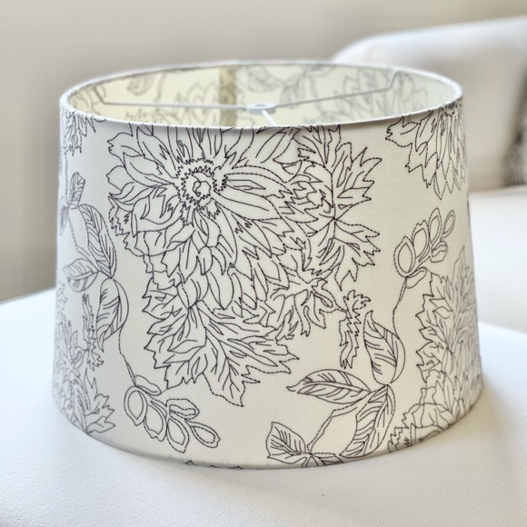 Threshold • Toile Stitched Large Drum Lampshade